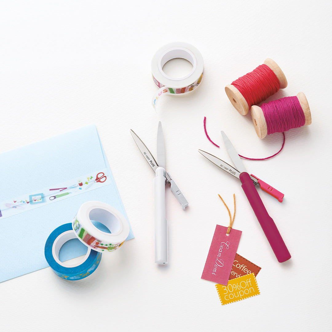 PLUS Pocket Scissors White