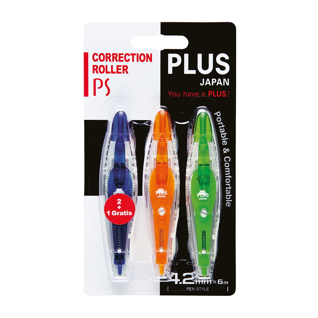 PLUS Correction Roller PS 6m x 4.2mm Pack of 3