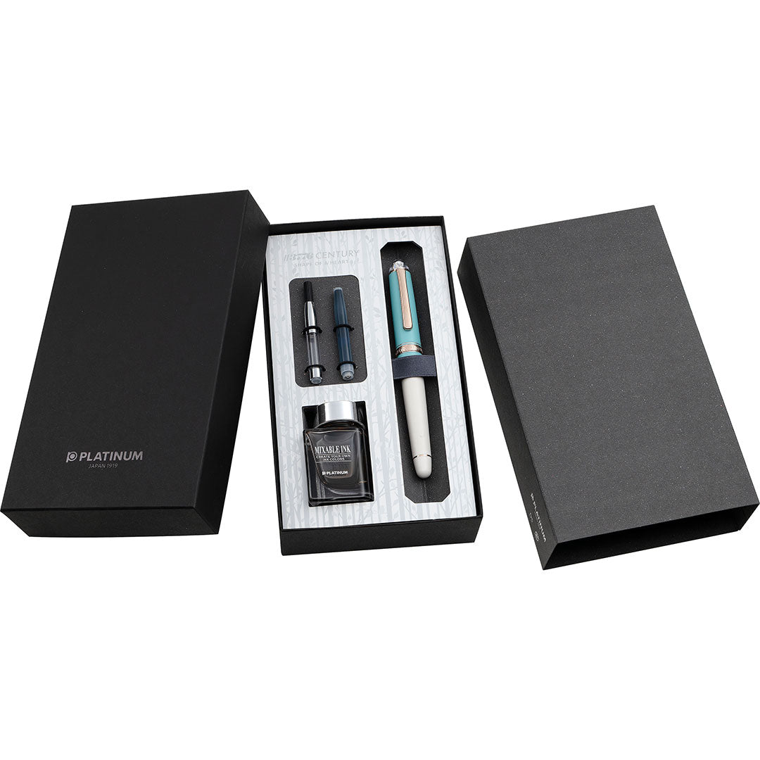 Platinum #3776 Century Fountain Pen Shape of a Heart Bluebird