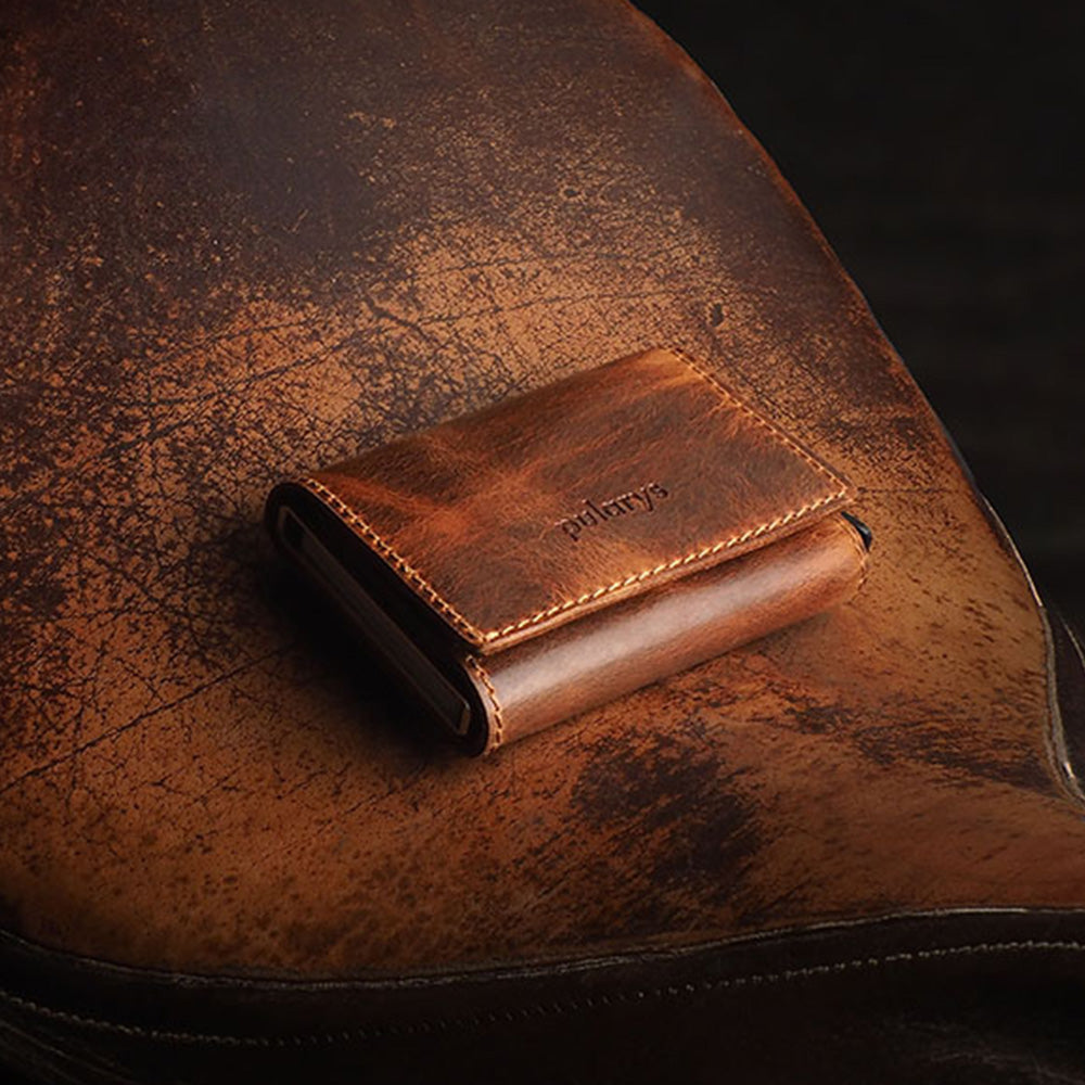 Pularys BOSTO Saddle Leather RFID Wallet