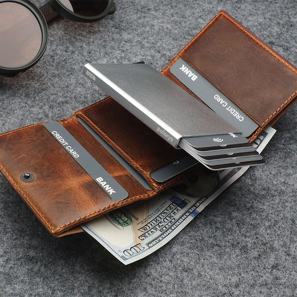 Pularys BOSTO Saddle Leather RFID Wallet