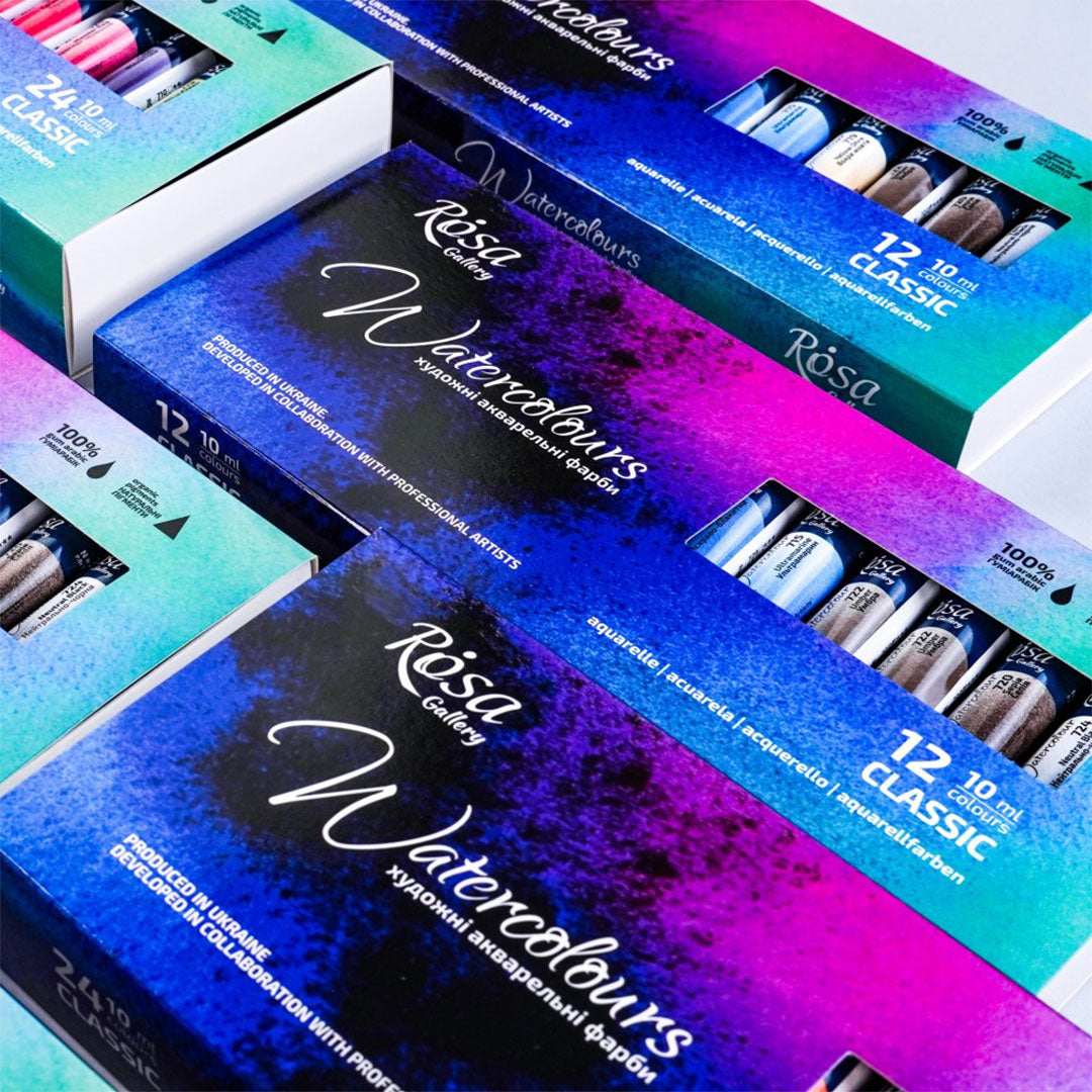 Rosa 10ml Watercolour Tubes Set of 12 Classic Colours
