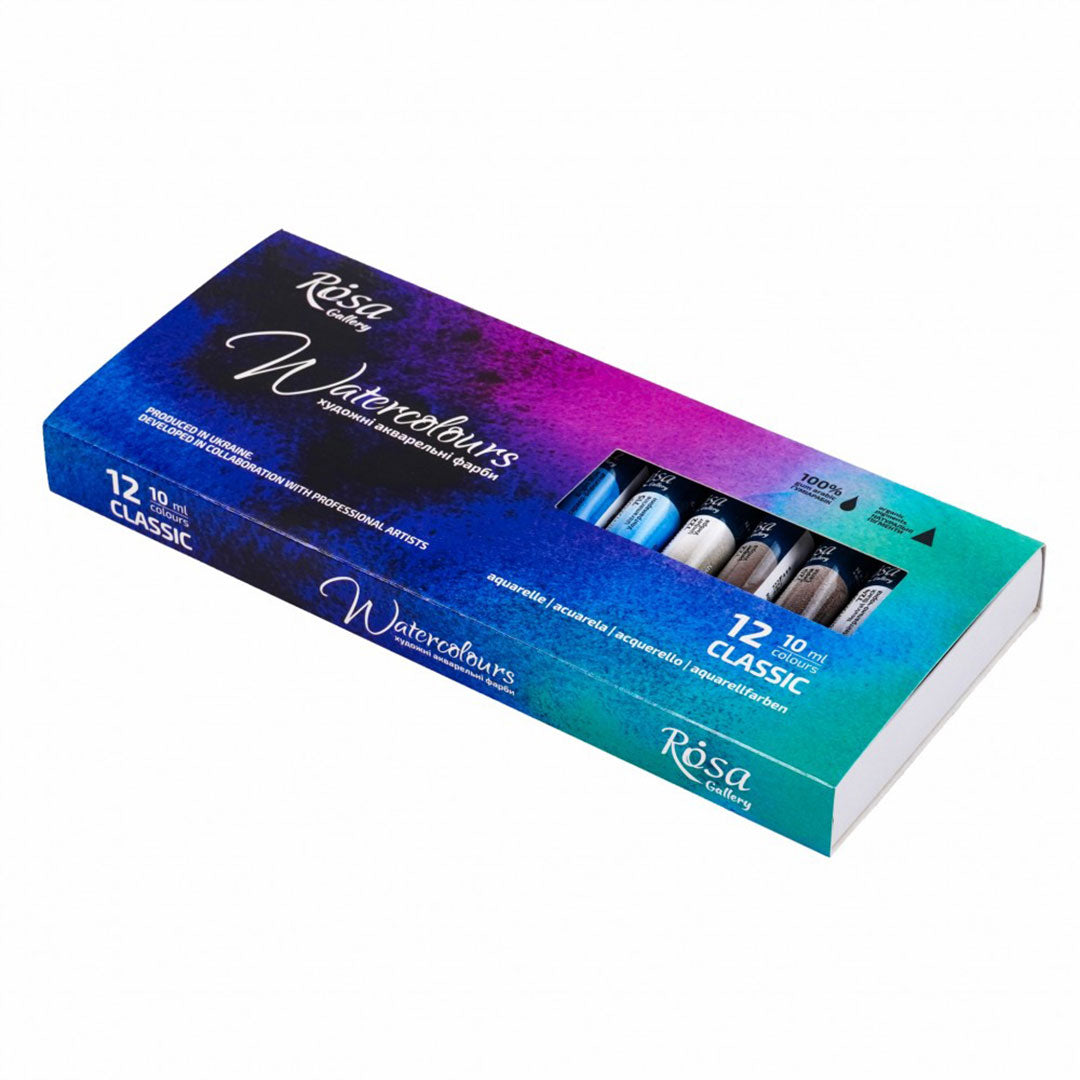 Rosa 10ml Watercolour Tubes Set of 12 Classic Colours