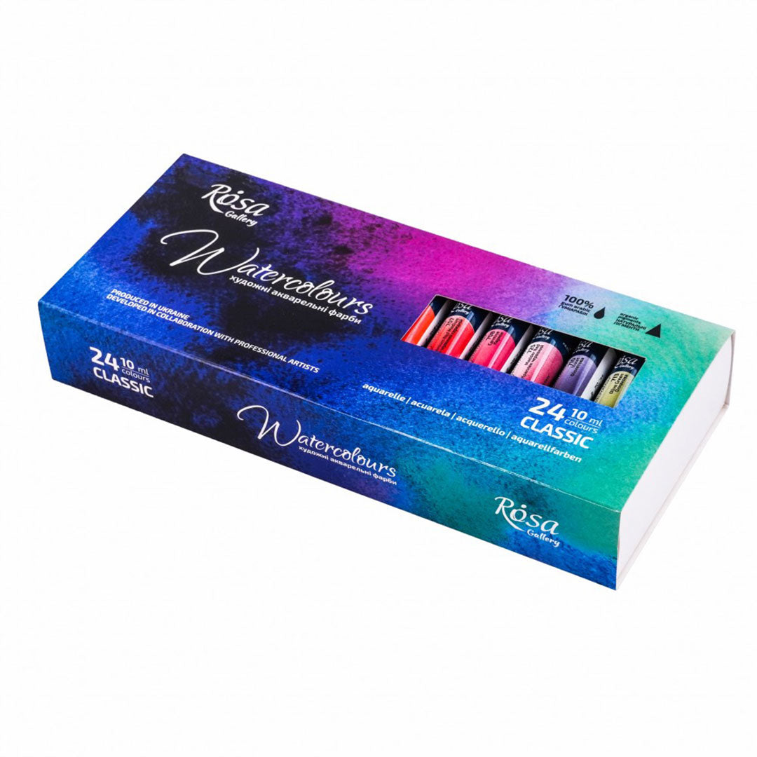 Rosa 10ml Watercolour Tubes Set of 24 Assorted Colours