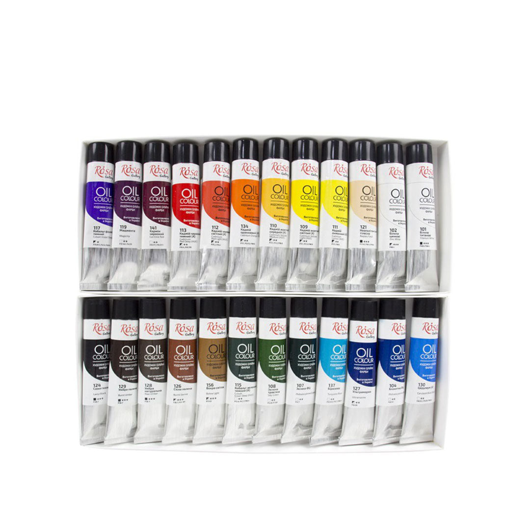 Rosa 20ml Oil Paint Tubes Set of 24 Assorted Colours