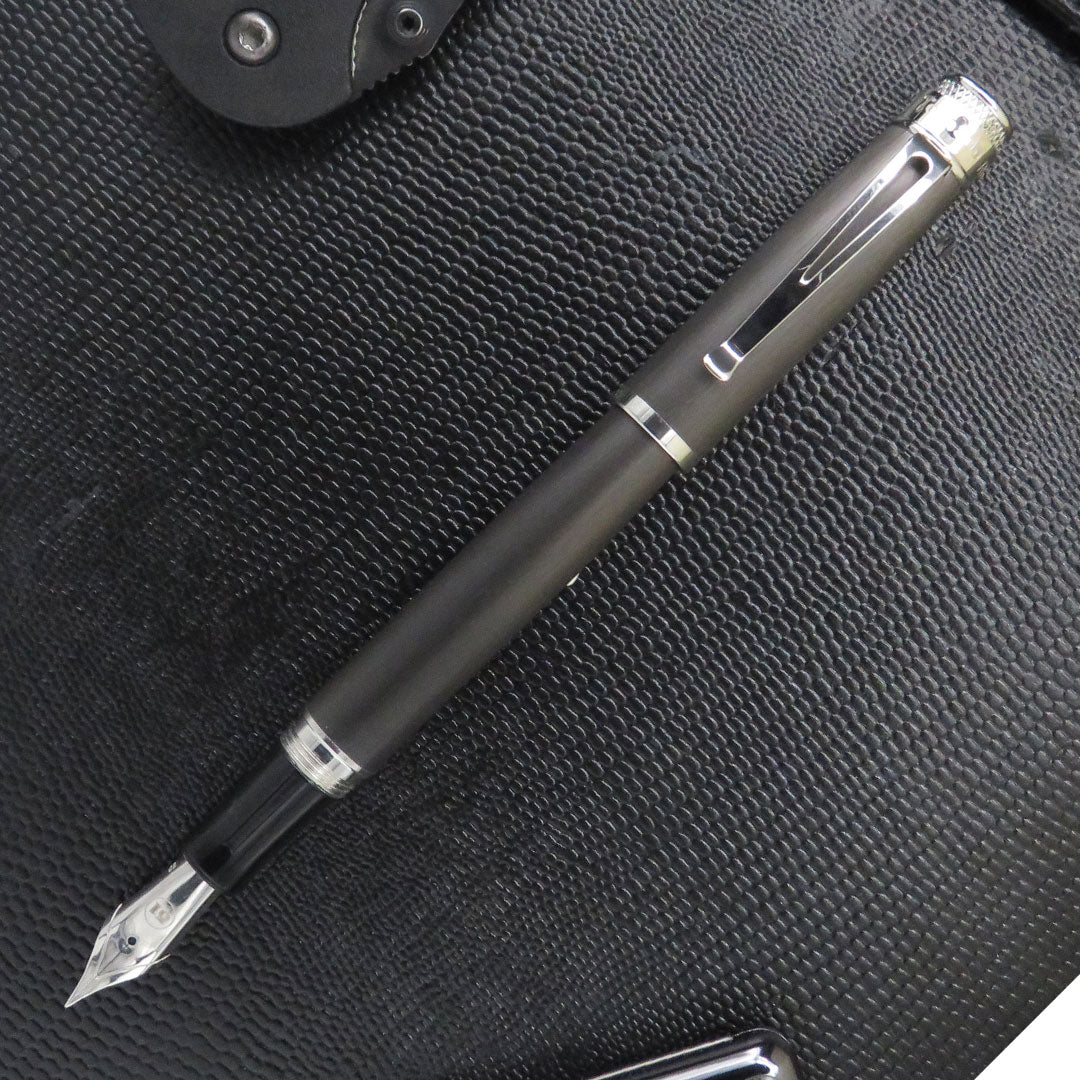 Retro 51 Tornado Black Nickel Platinum Fountain Pen