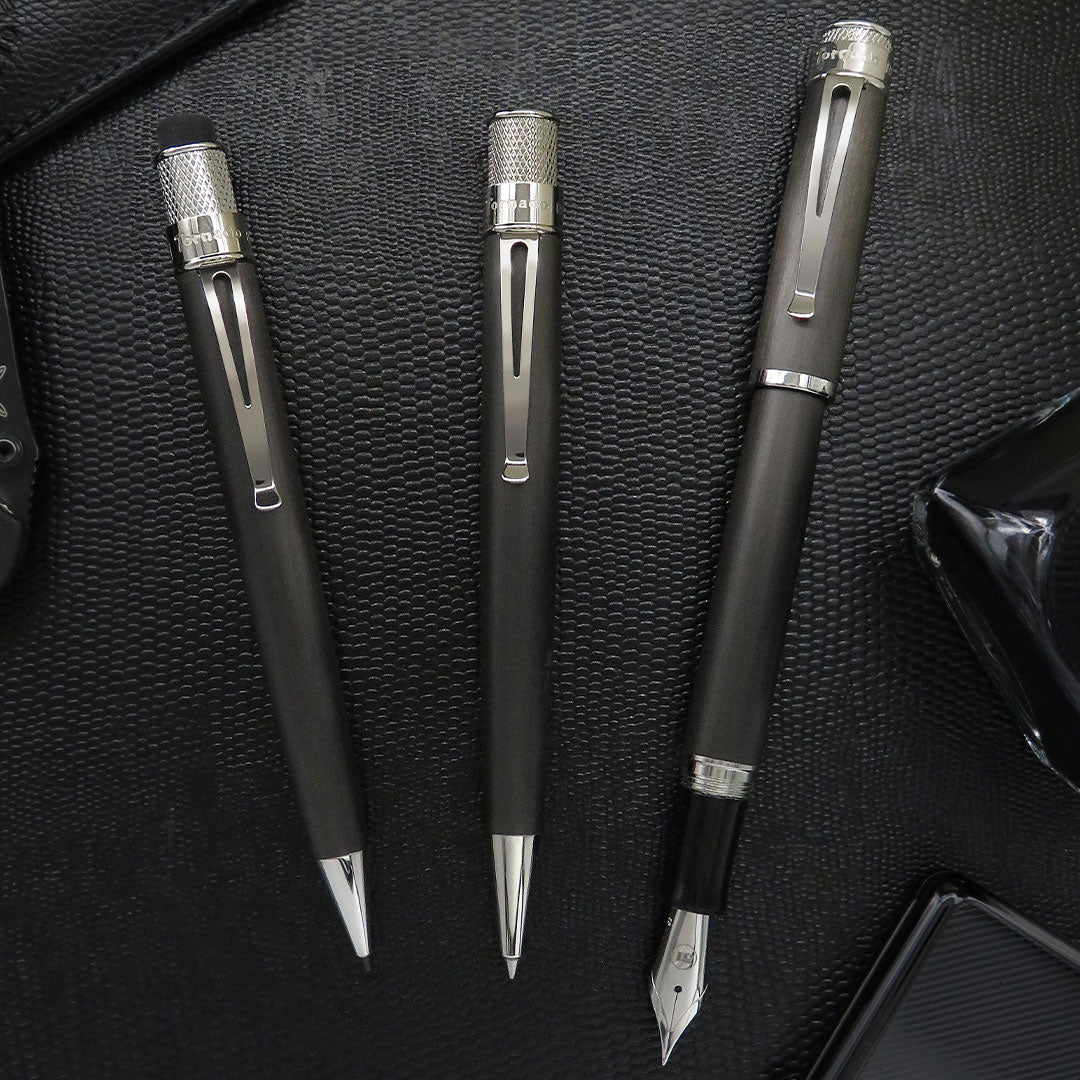 Retro 51 Tornado Black Nickel Platinum Rollerball Pen
