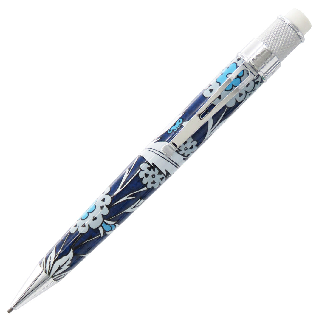 Retro 51 Metropolitan Iznik Garden Blue Flowers Mechanical Pencil