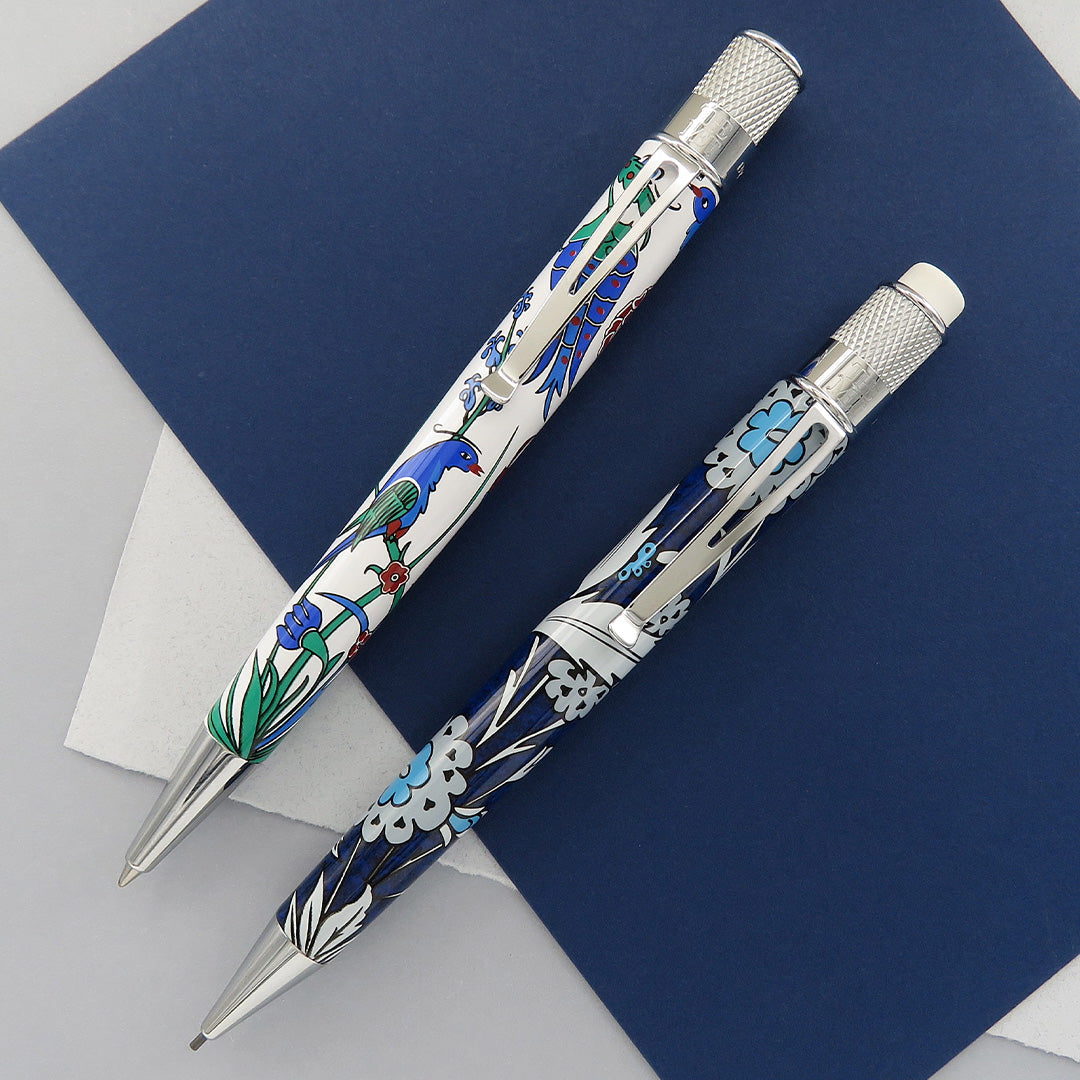 Retro 51 Metropolitan Iznik Garden Blue Flowers Mechanical Pencil