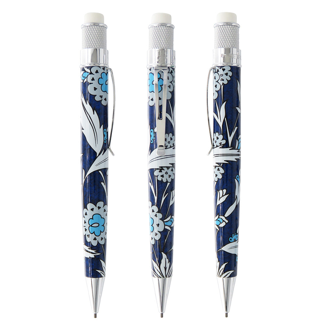 Retro 51 Metropolitan Iznik Garden Blue Flowers Mechanical Pencil