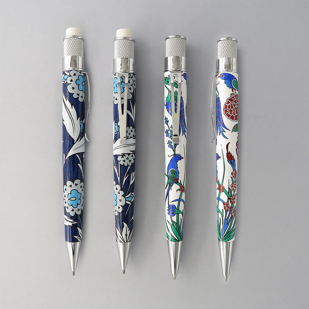 Retro 51 Metropolitan Iznik Garden Blue Flowers Mechanical Pencil