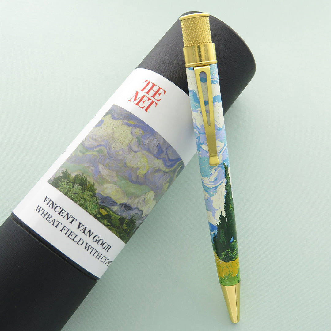 Retro 51 Metropolitan Van Gogh Wheat Fields with Cypresses Rollerball Pen