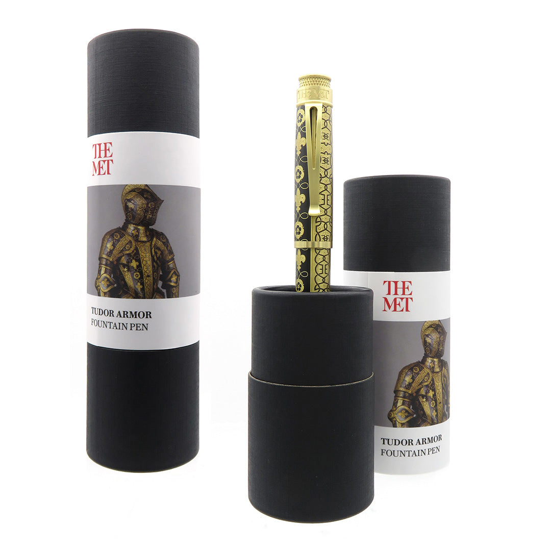 Retro 51 Metropolitan Tudor Armour Tornado Fountain Pen 1.5mm stub nib