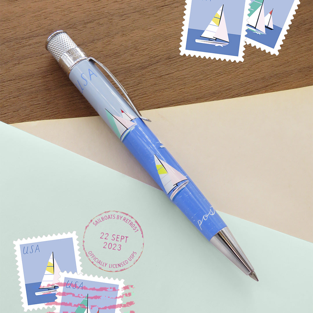 Retro 51 Tornado Rollerball Pen USPS Sailboats 2023