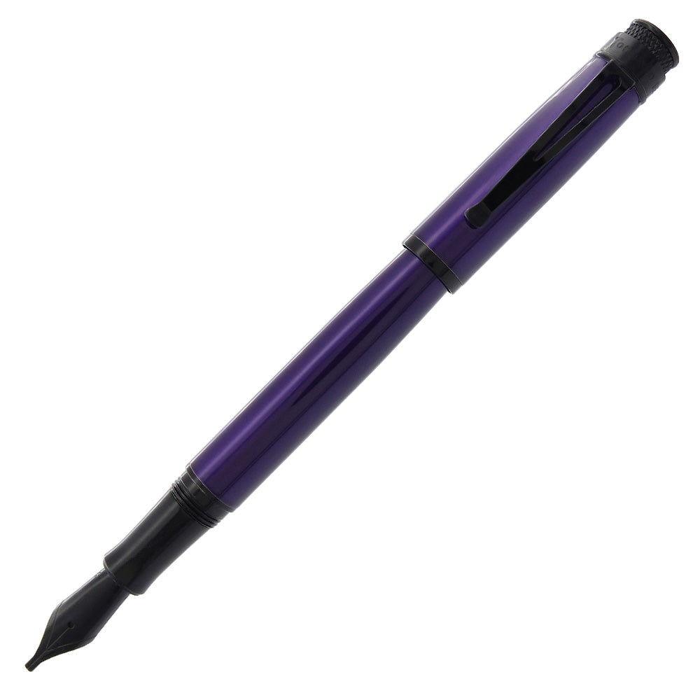 Retro 51 Tornado Stealth Lacquer Fountain Pen Midnight Purple