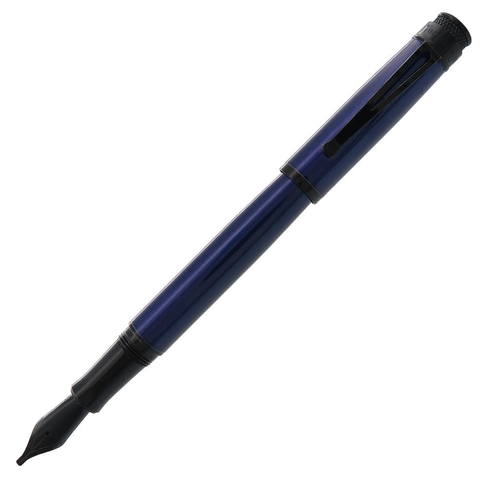 Retro 51 Tornado Stealth Lacquer Fountain Pen Blue Black