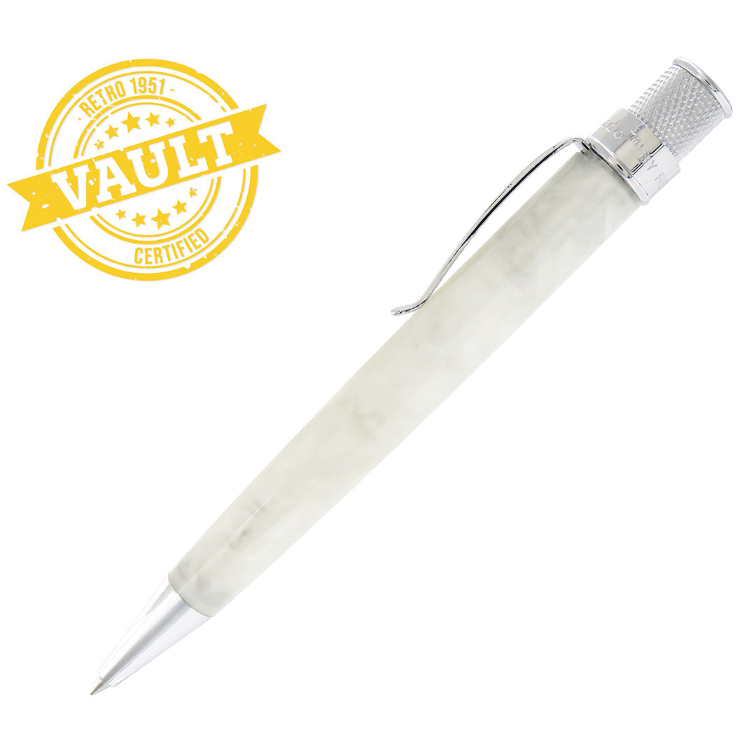 Retro 51 R51 Vault Tornado Rollerball Acrylic Pen Opal White