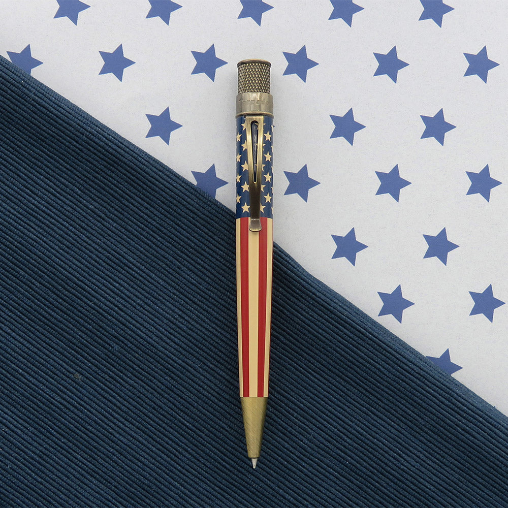 Retro 51 Tornado Vintage Metalsmith Rollerball Pen Tribute 250 Flag