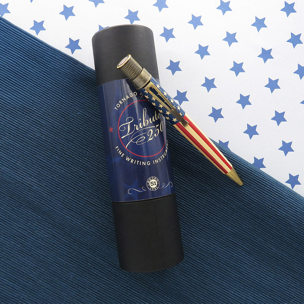 Retro 51 Tornado Vintage Metalsmith Rollerball Pen Tribute 250 Flag