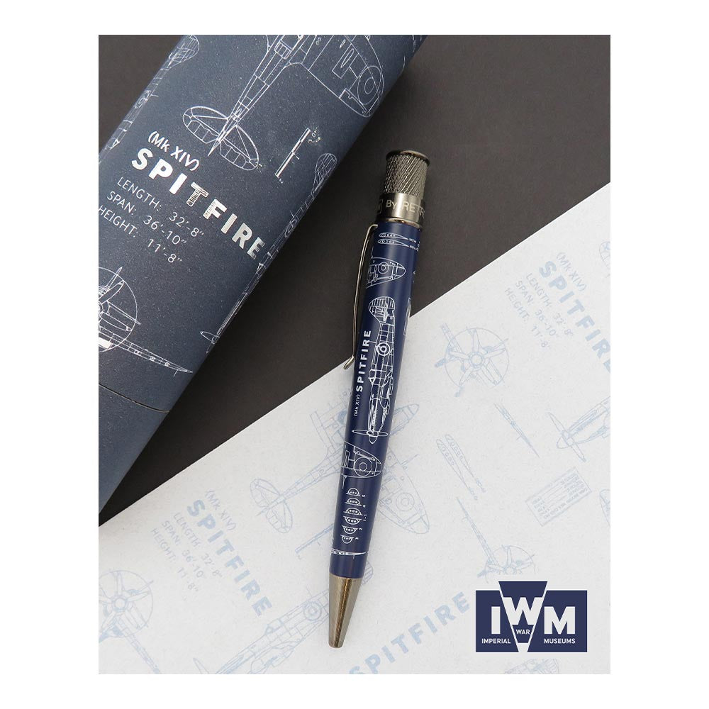Retro 51 Tornado Rollerball Pen Imperial War Museum Spitfire Blueprint