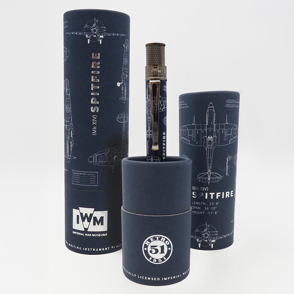 Retro 51 Tornado Rollerball Pen Imperial War Museum Spitfire Blueprint