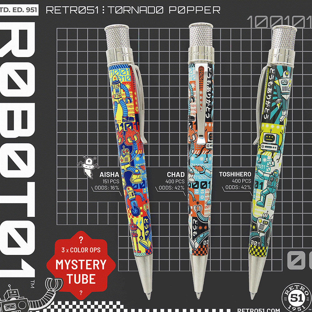 Retro 51 Tornado Popper Rollerball Pen ROBOT01 Limited Edition