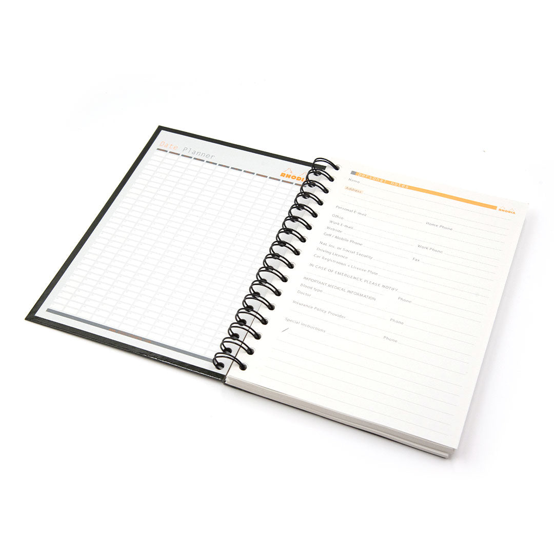 Rhodia Business Book Recycled A5 Hardback Wirebound Black