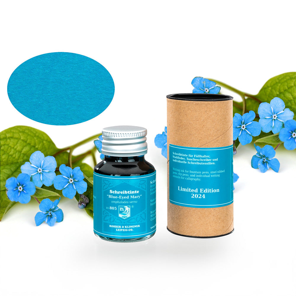 Rohrer & Klingner Limited Edition Fountain Pen Ink 50ml Blue Eyed Mary