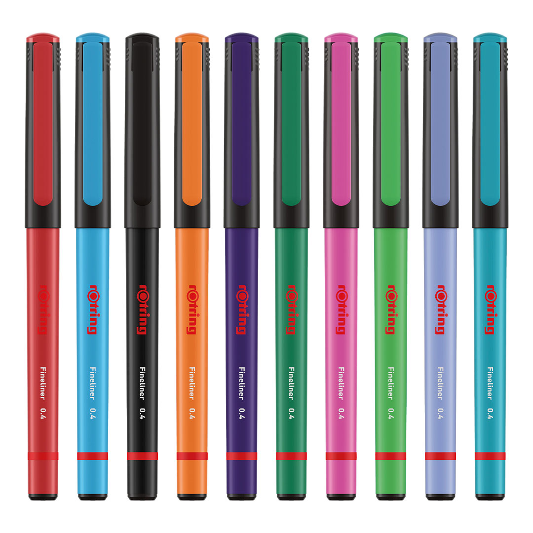 rotring Fineliner 0.4mm Set of 10 Assorted
