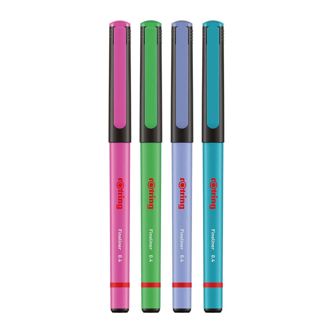 rotring Fineliner 0.4mm Set of 4 Assorted