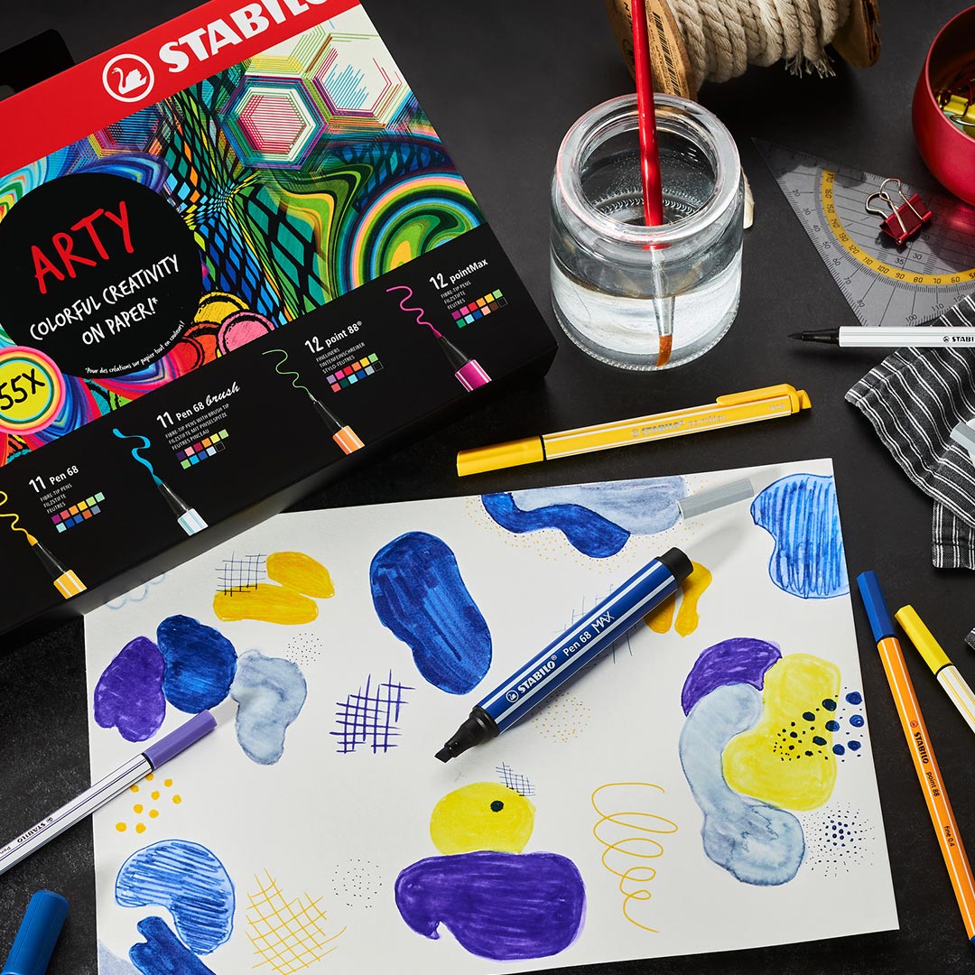 STABILO Arty Hero Set of 68 Assorted Pen 68 And Point 88 by Stabilo at Cult Pens