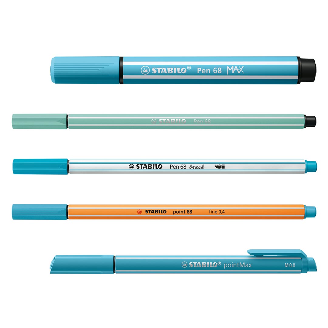 STABILO Arty Fibre-Tip Pen Set Card Wallet Set Of 55 by Stabilo at Cult Pens