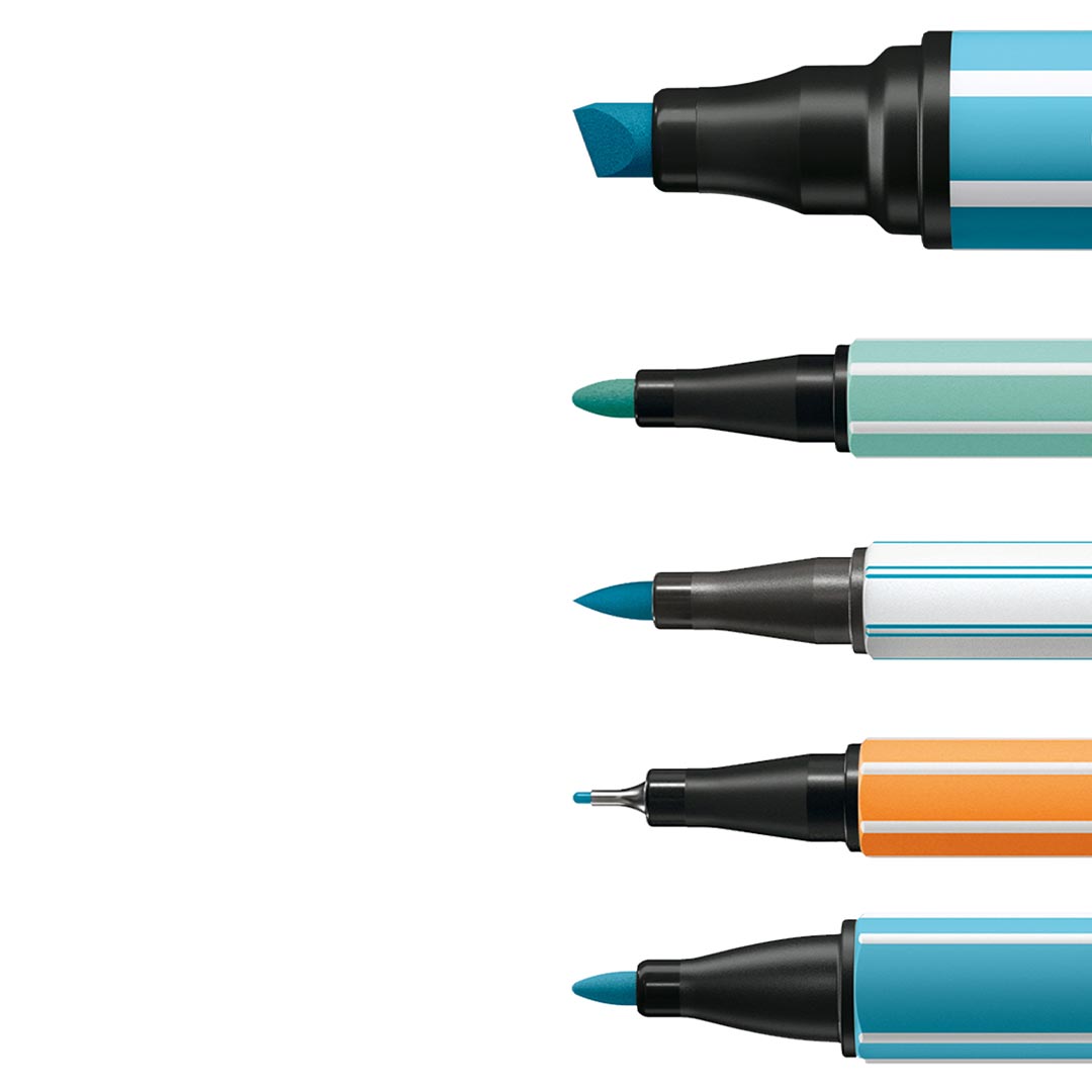 STABILO Arty Fibre-Tip Pen Set Card Wallet Set Of 55 by Stabilo at Cult Pens