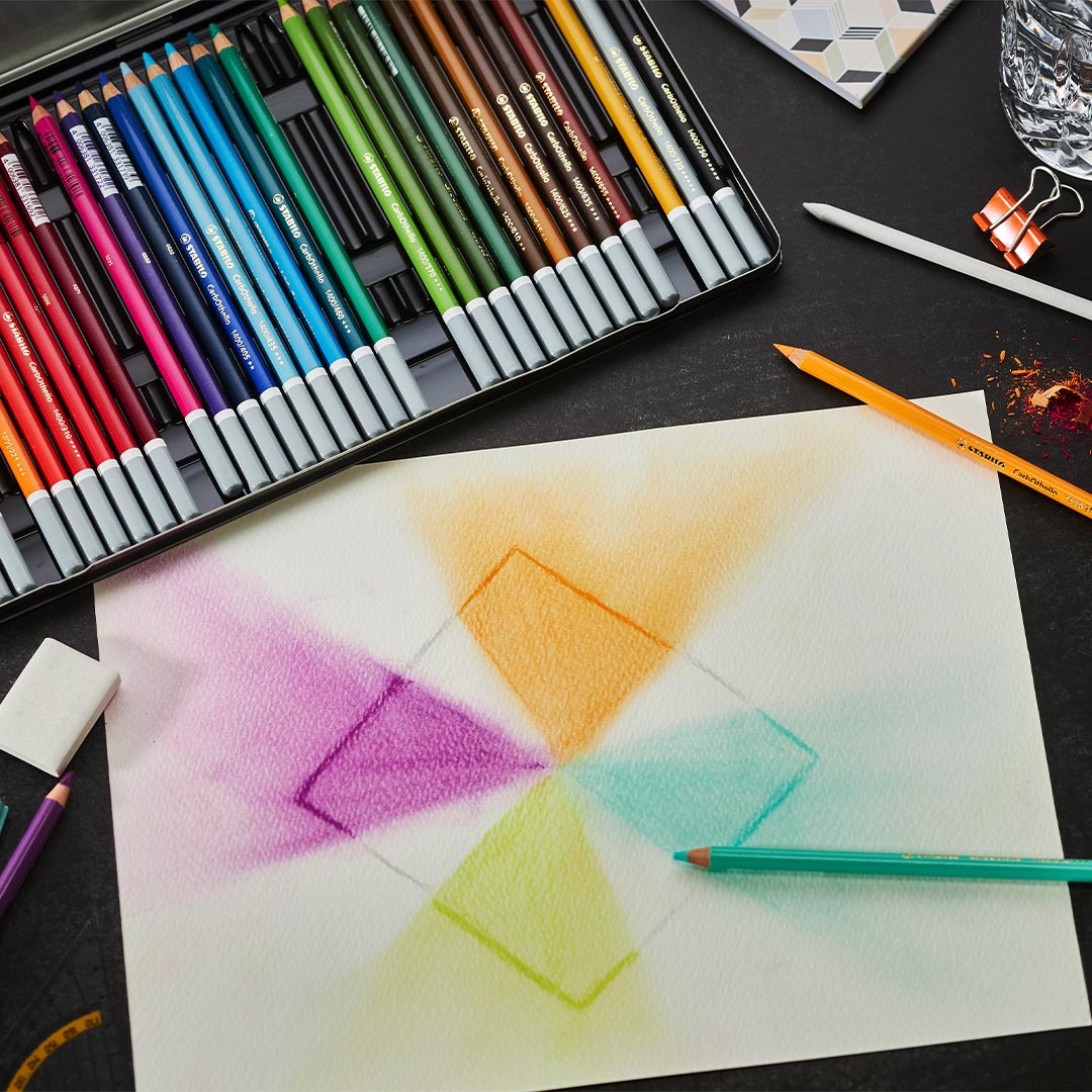 STABILO Carbothello Metal Box Of 12 Assorted Colours by Stabilo at Cult Pens