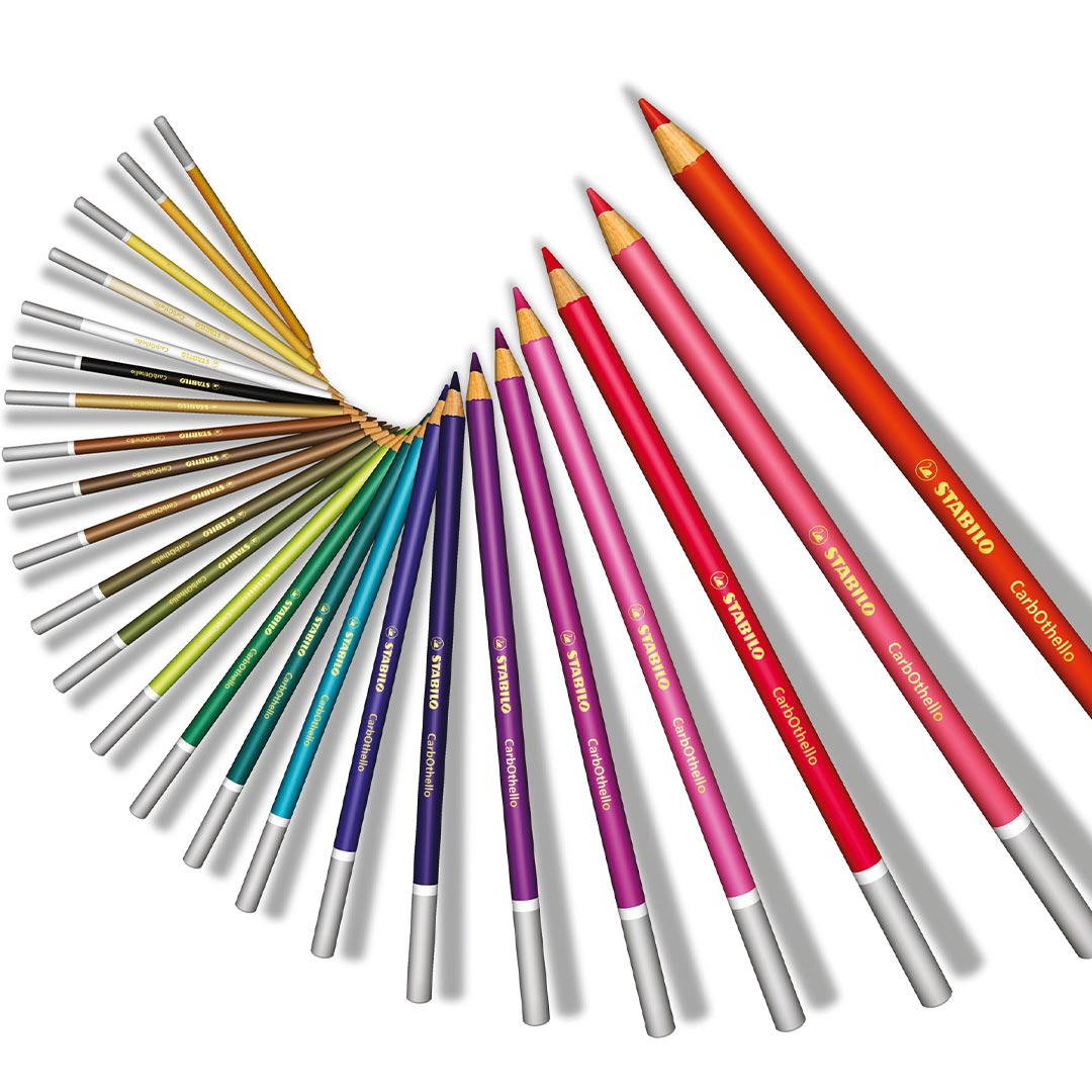 STABILO Carbothello Metal Box Of 12 Assorted Colours by Stabilo at Cult Pens