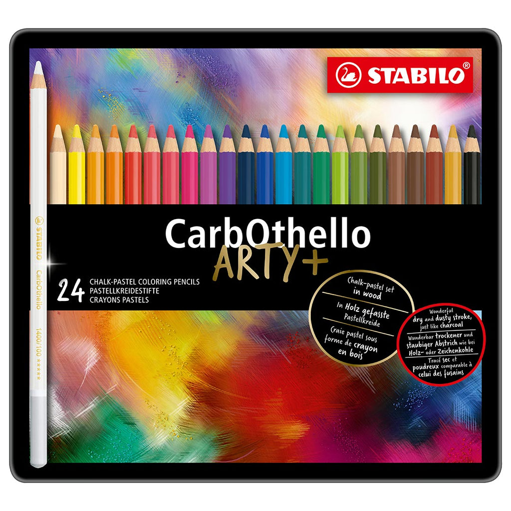 STABILO Carbothello Metal Box Of 24 Assorted Colours by Stabilo at Cult Pens