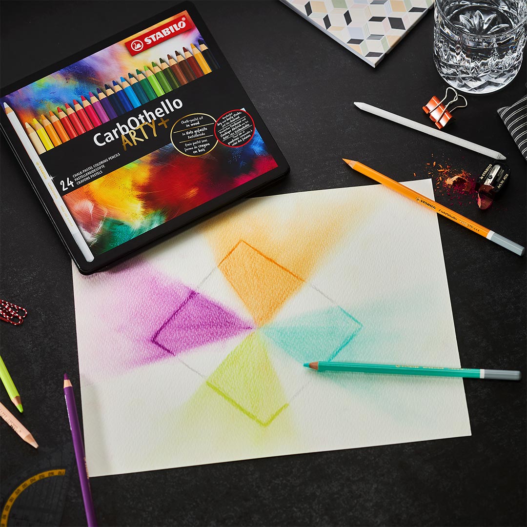 STABILO Carbothello Metal Box Of 24 Assorted Colours by Stabilo at Cult Pens