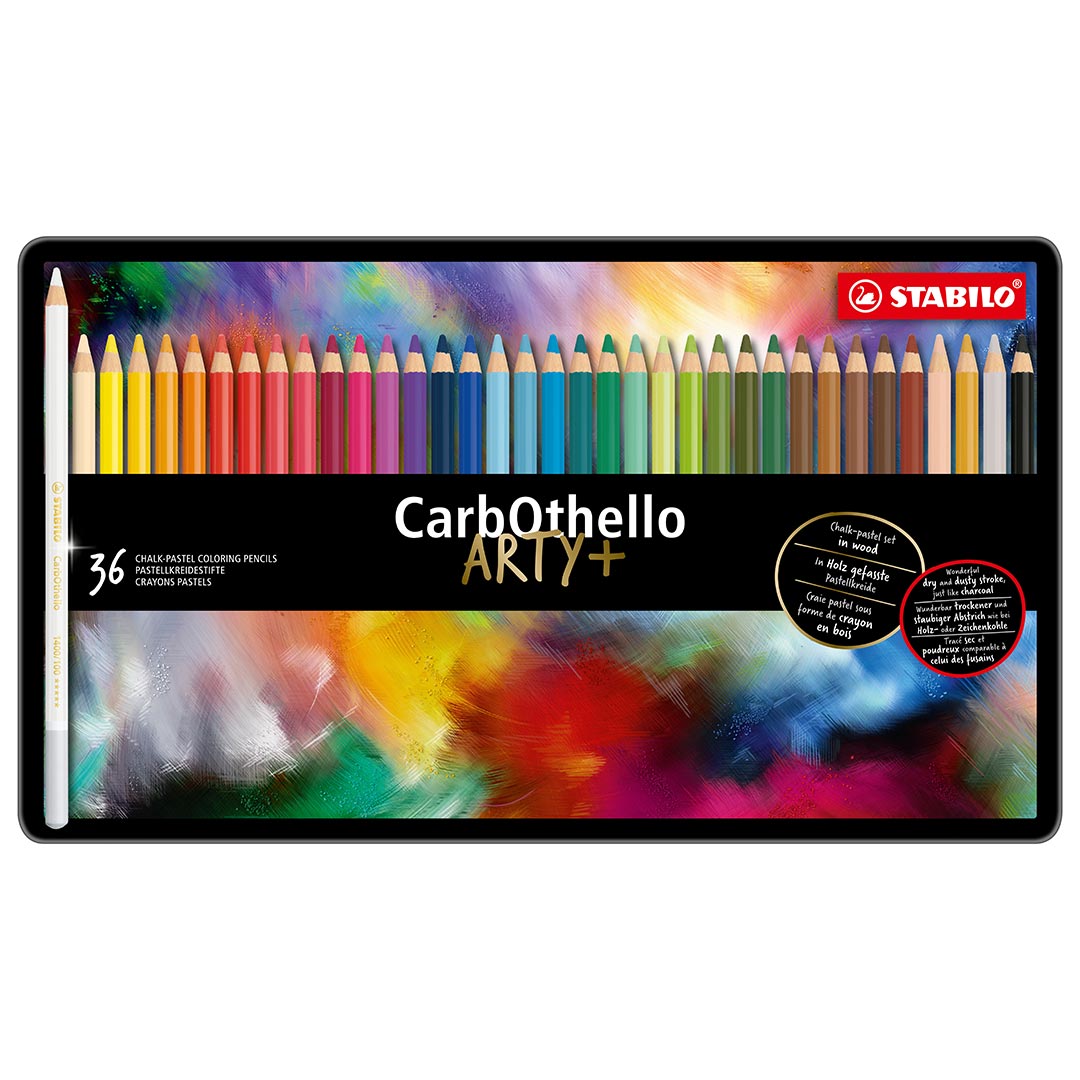 STABILO Carbothello Metal Box Of 36 Assorted Colours by Stabilo at Cult Pens