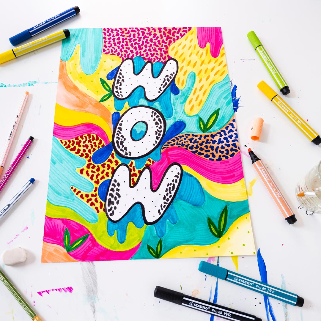 STABILO Pen 68 Max Card Wallet Of 4 Arty by Stabilo at Cult Pens