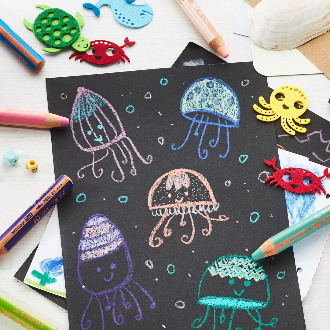 STABILO woody 3 in 1 Birthday Edition Set of 6 Unicorn