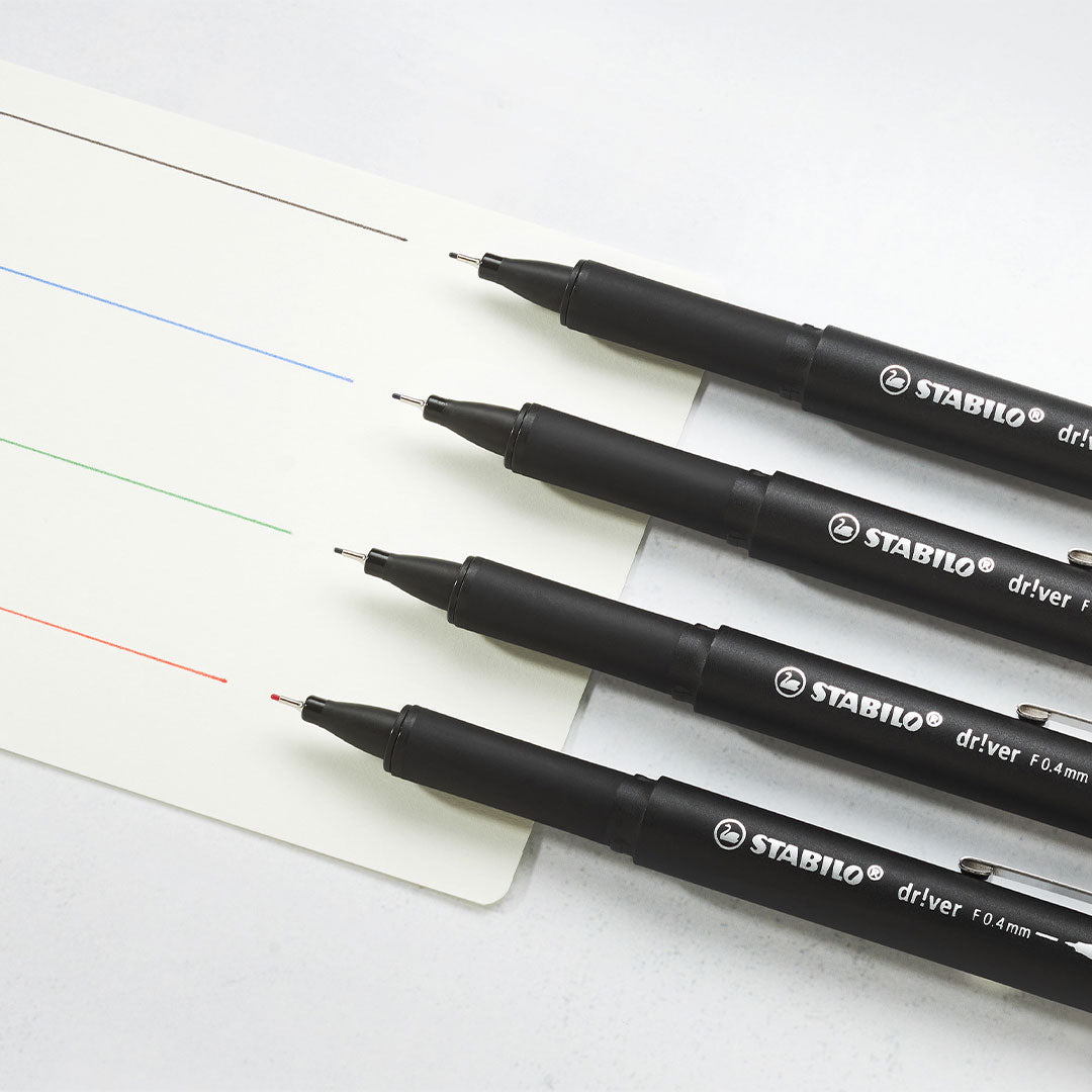 STABILO dr!ver Premium Fineliner Set of 4 Fine