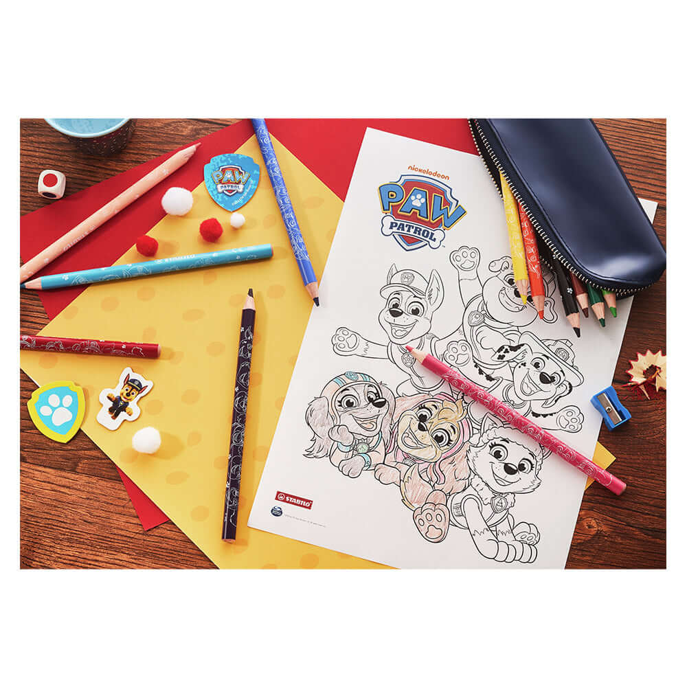 STABILO PAW Patrol Set of 12 Coloured Pencils Assorted Colours