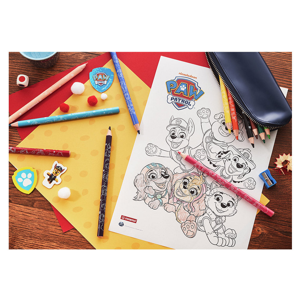 STABILO PAW Patrol Set of 12 Coloured Pencils Assorted Colours