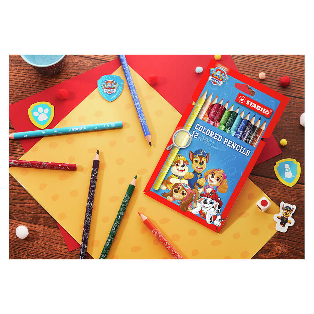 STABILO PAW Patrol Set of 12 Coloured Pencils Assorted Colours