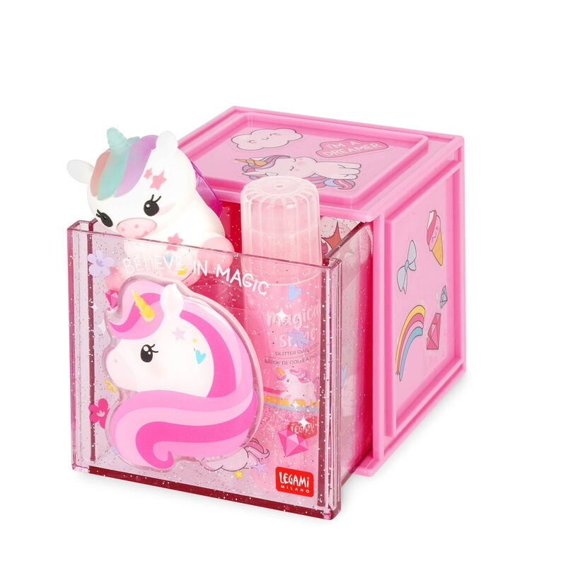 Legami Cutie Cube Stackable Organiser Unicorn