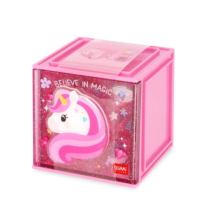 Legami Cutie Cube Stackable Organiser Unicorn