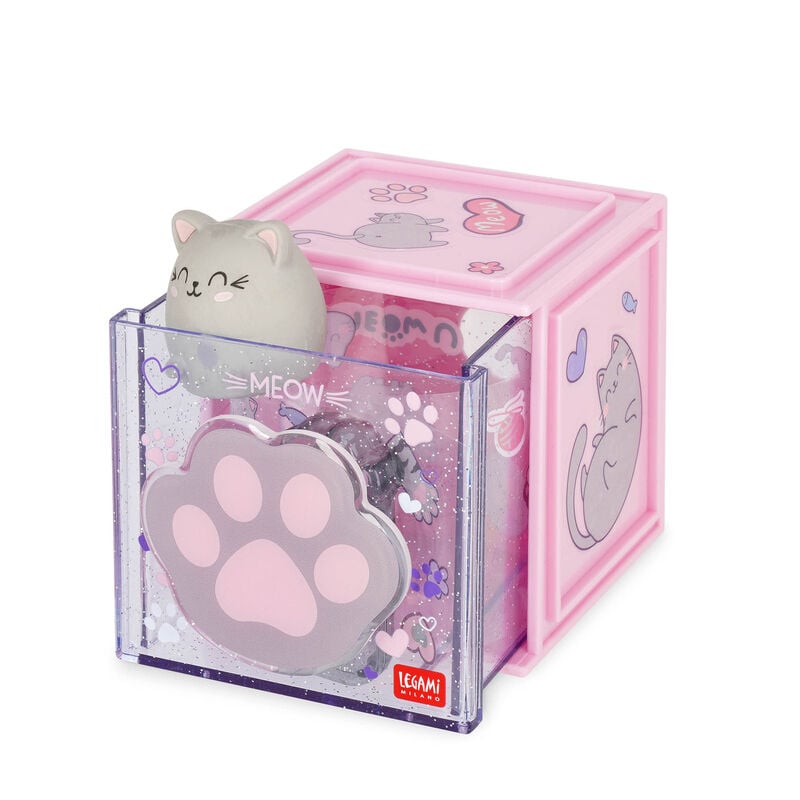 Legami Cutie Cube Stackable Organiser Kitty