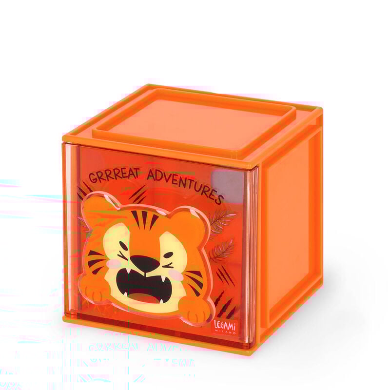Legami Cutie Cube Stackable Organiser Tiger