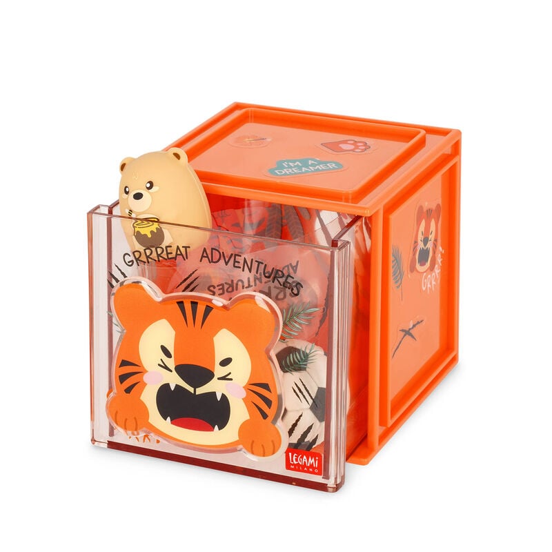 Legami Cutie Cube Stackable Organiser Tiger