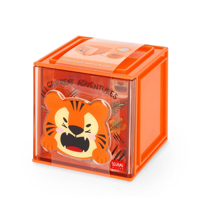 Legami Cutie Cube Stackable Organiser Tiger